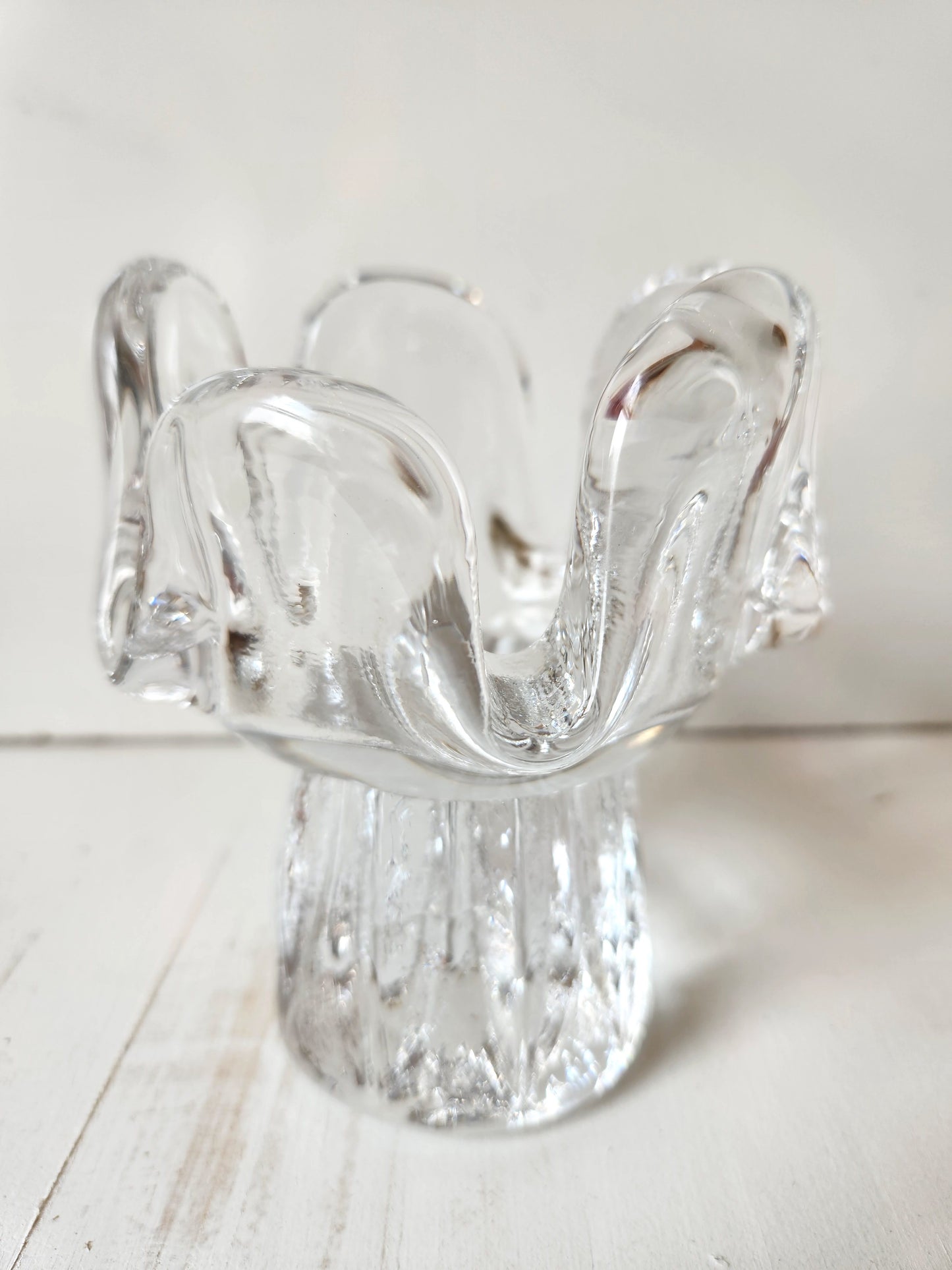 Swedish Sunflower Crystal Votive Holder