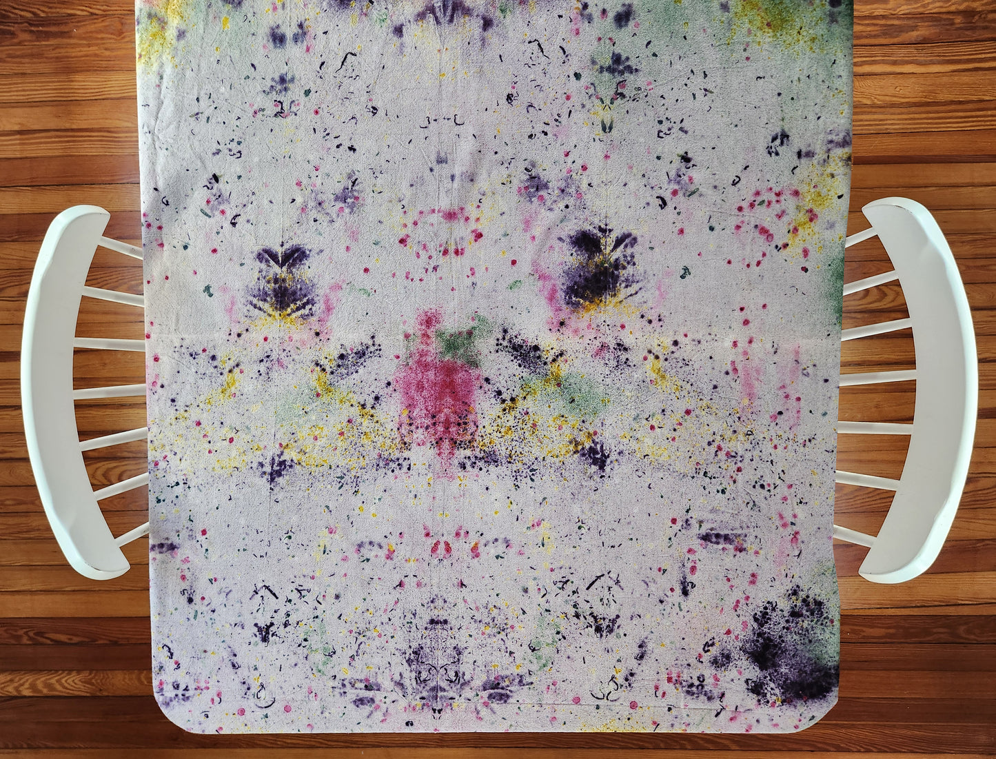 Abstract Speckled Dyed Cotton Tablecloth