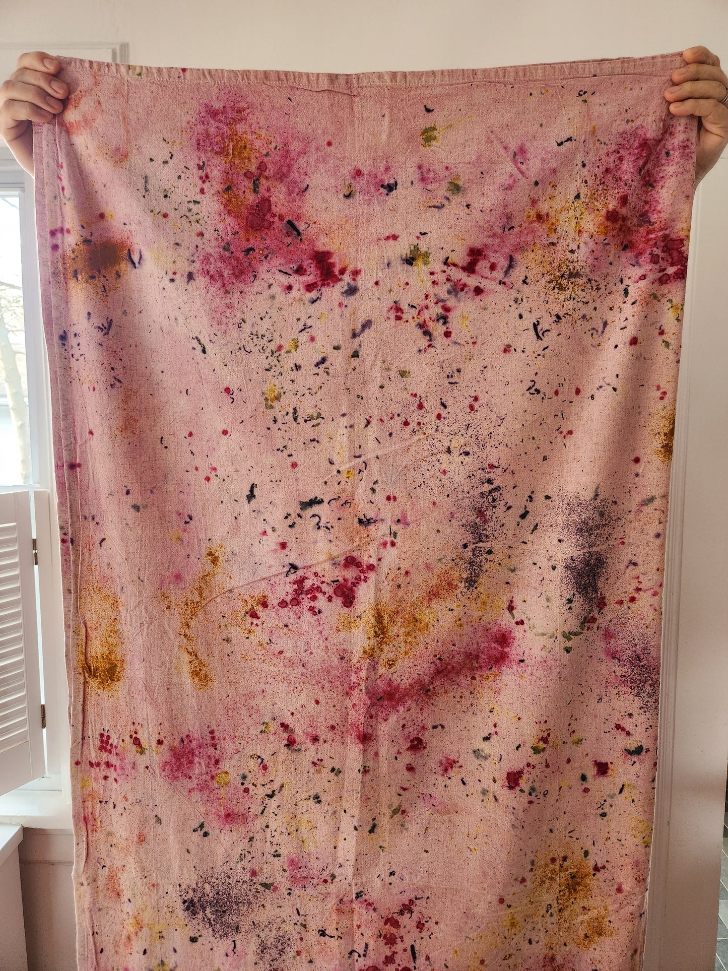 Abstract Speckled Dyed Cotton Tablecloth