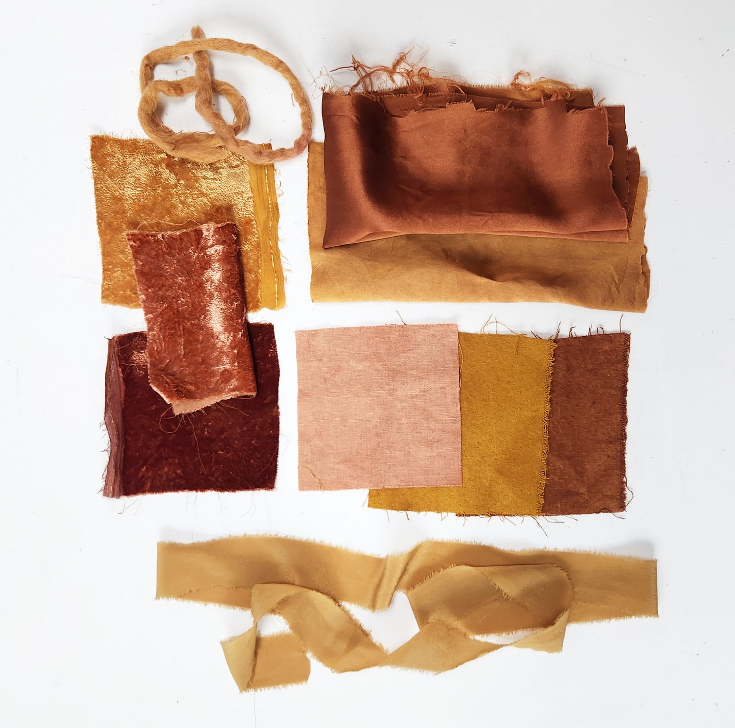 EARTH TONES Solid Botanically Dyed Silk Hair Scrunchie