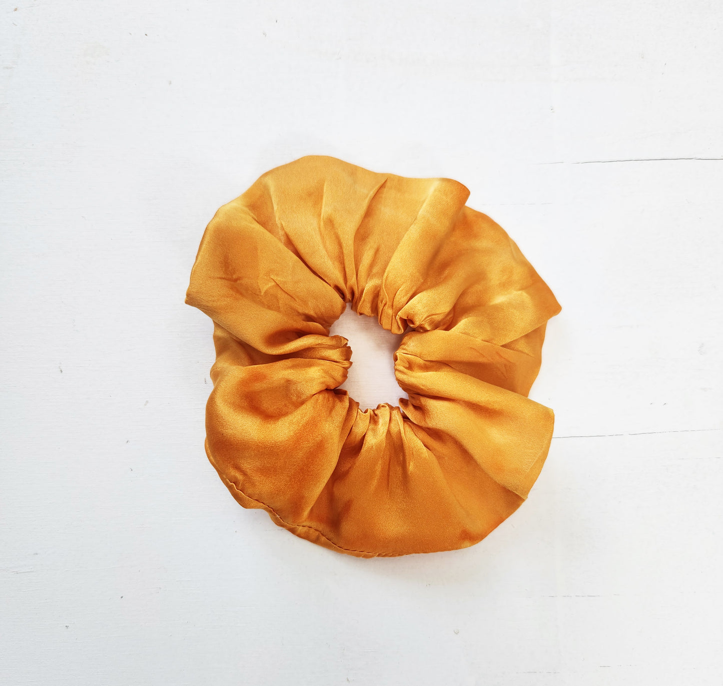 EARTH TONES Solid Botanically Dyed Silk Hair Scrunchie