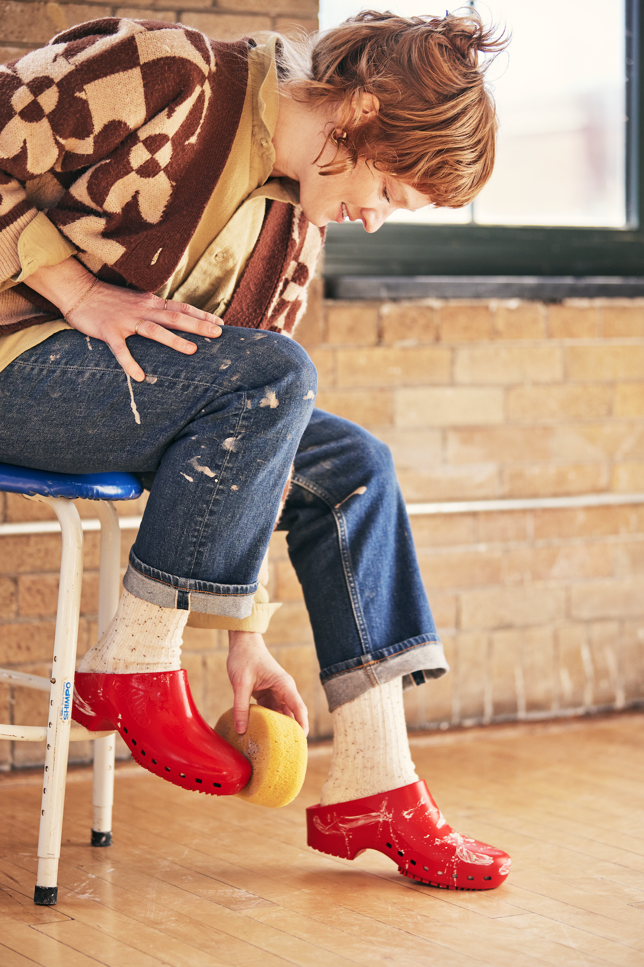 Calzuro Classic Clog in Tomato