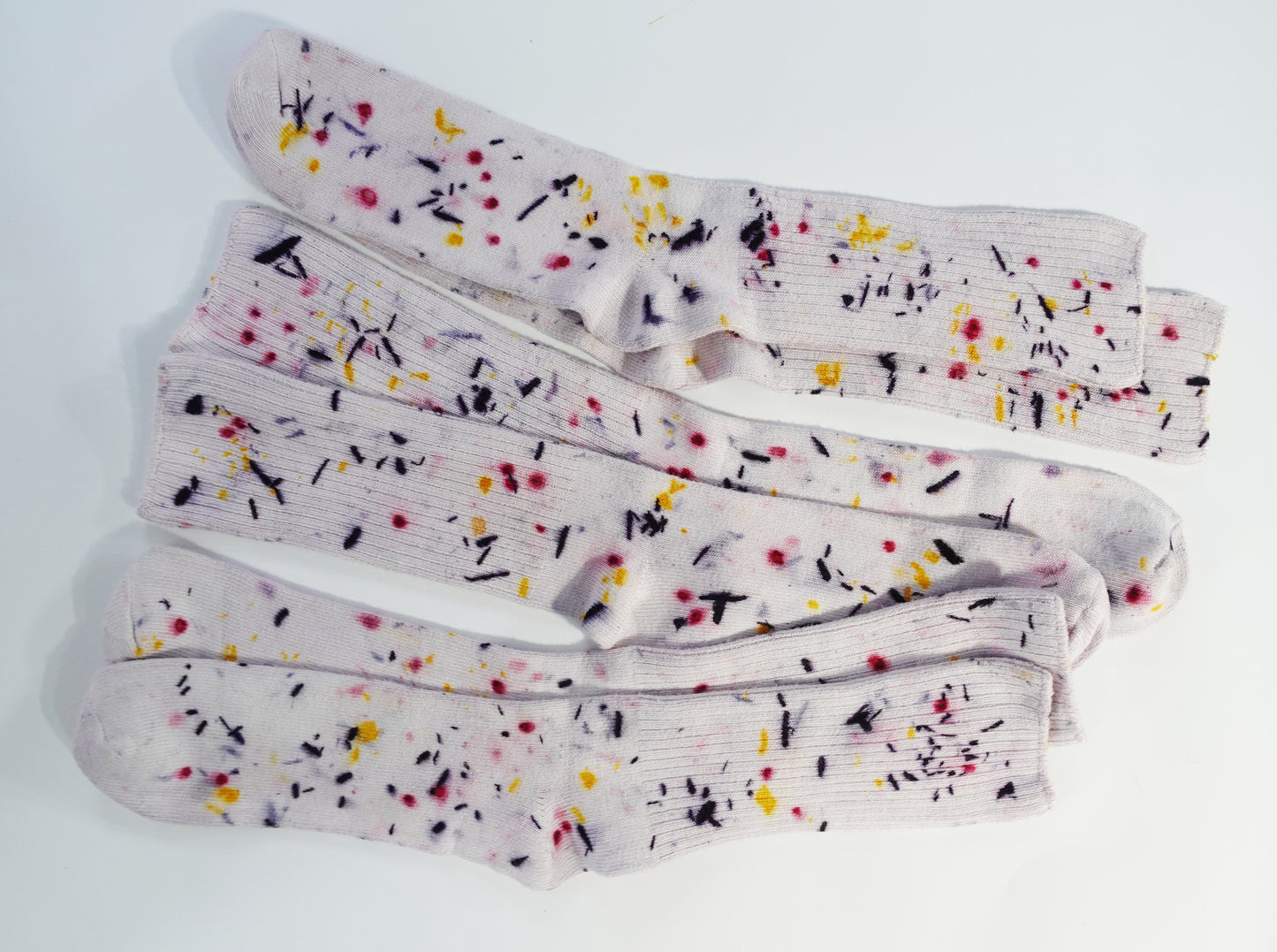 Abstract Bundled Dyed Bamboo Sock