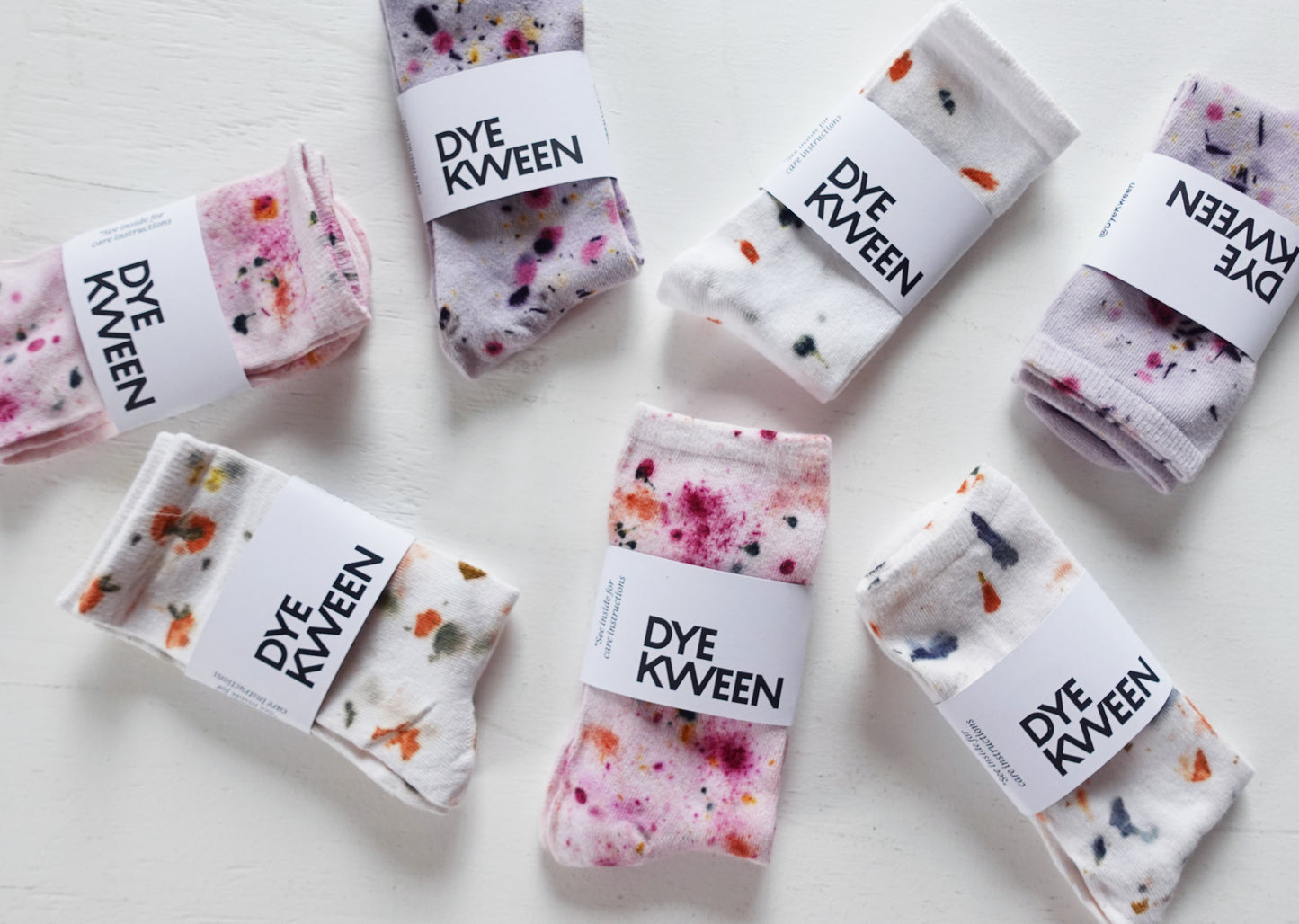 Chaussettes en coton teint en lot abstrait