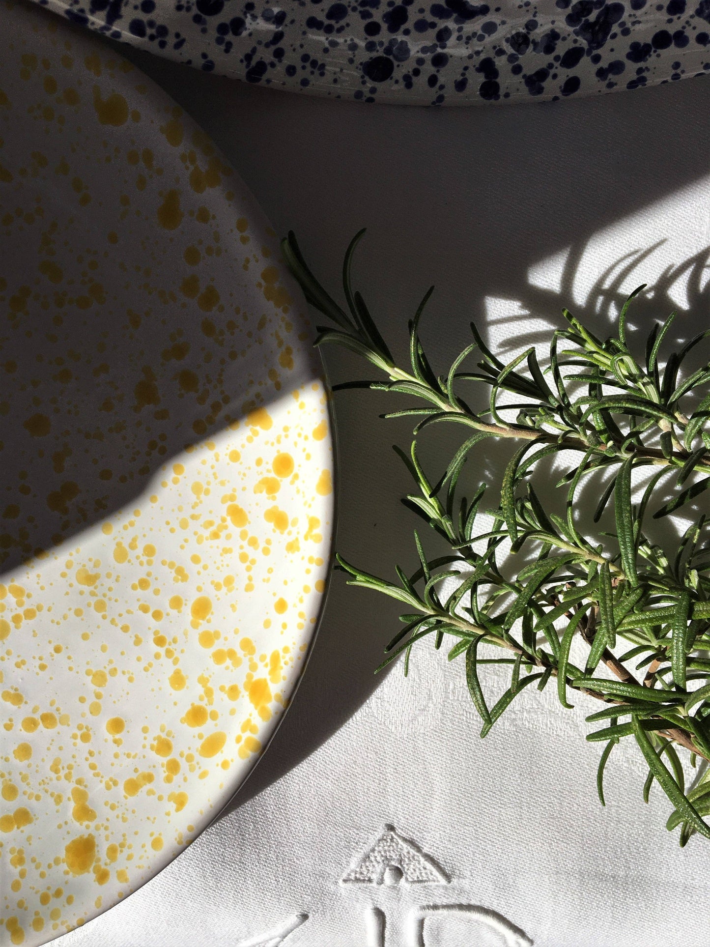Yellow Splatter Plate