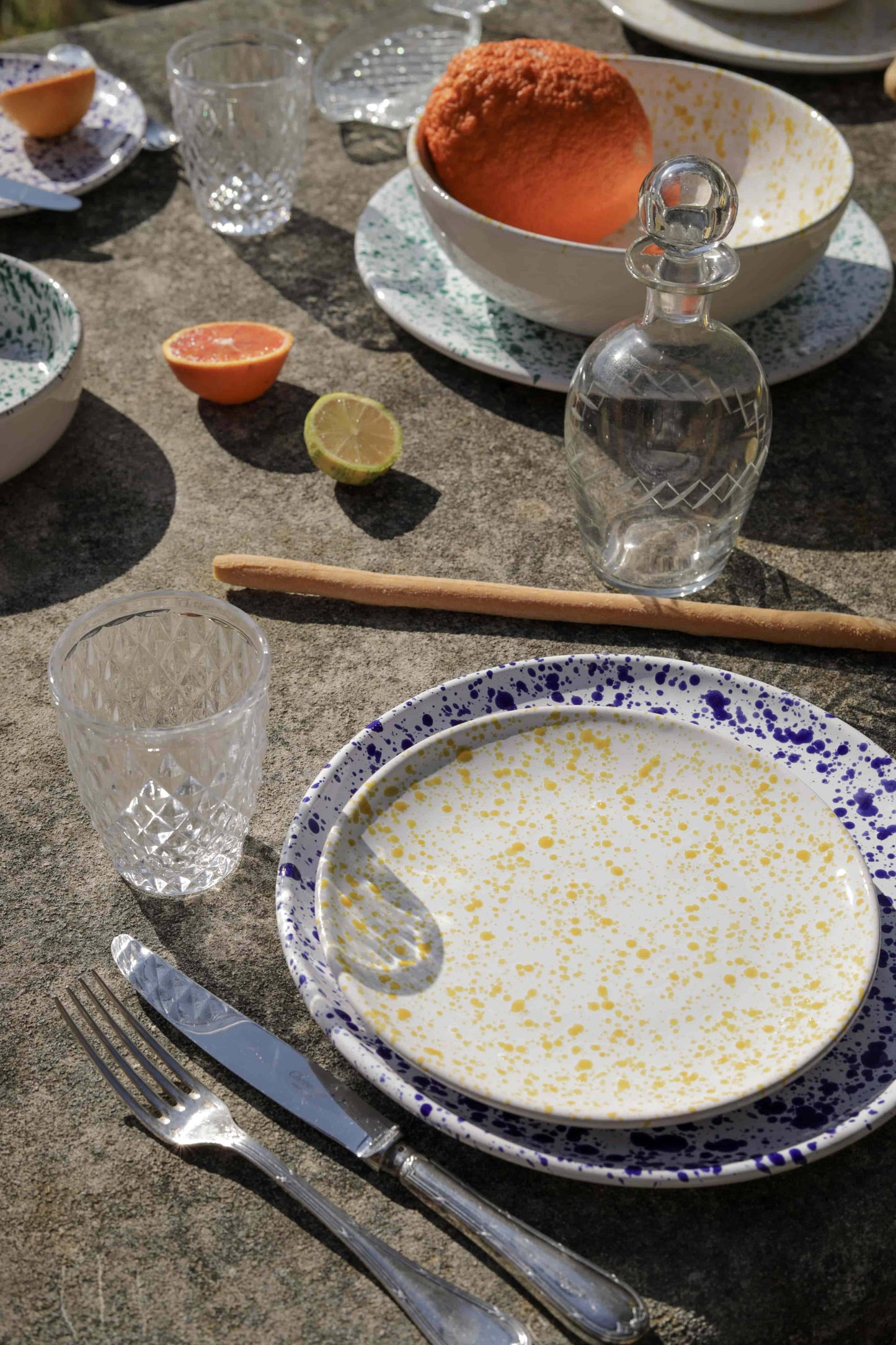 Yellow Splatter Plate