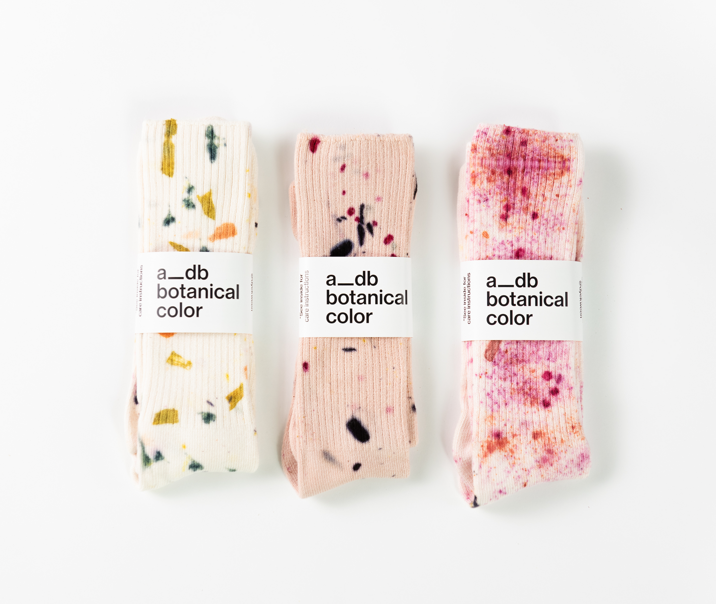 Abstract Bundled Dyed Bamboo Socks