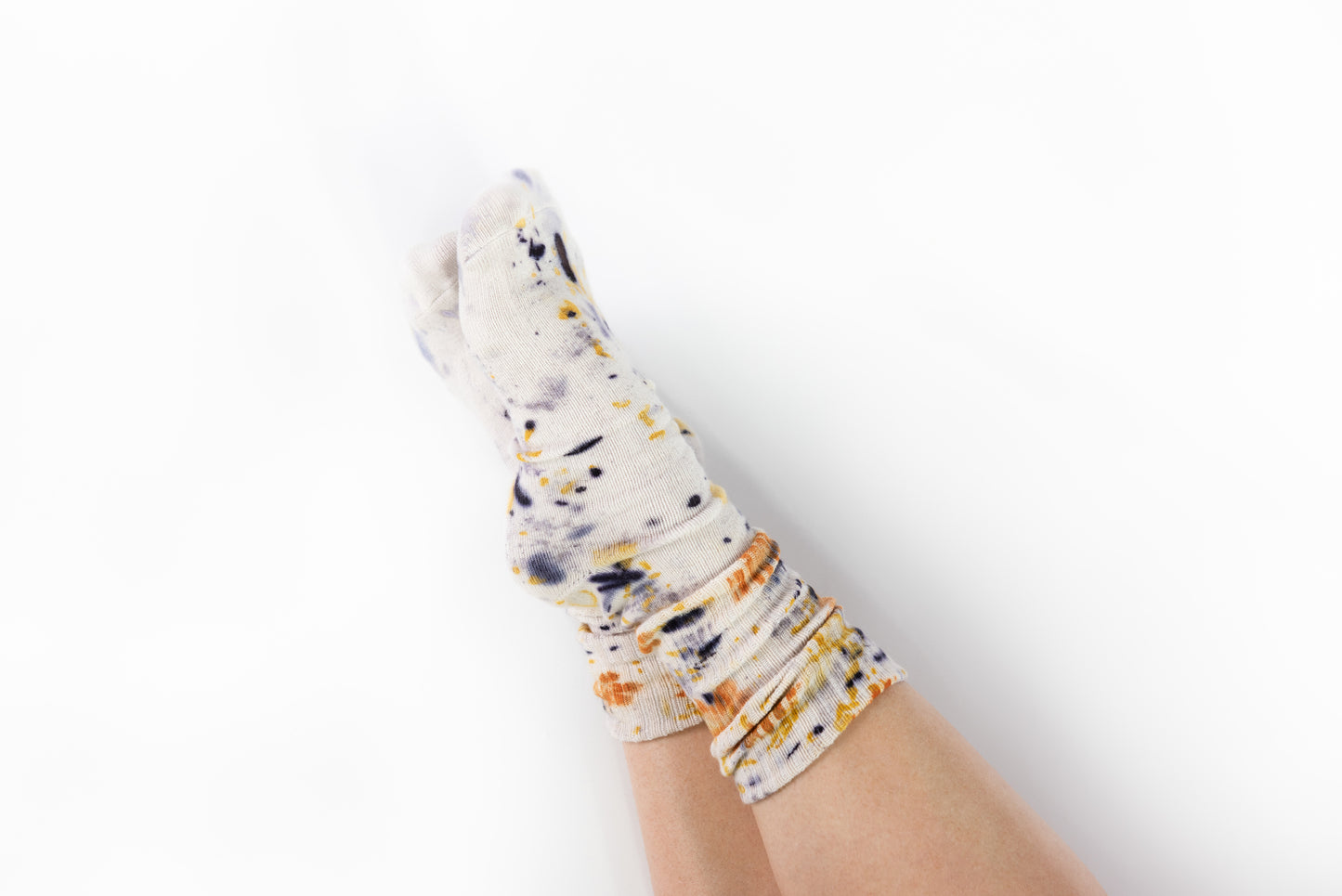 Abstract Bundled Dyed Bamboo Sock