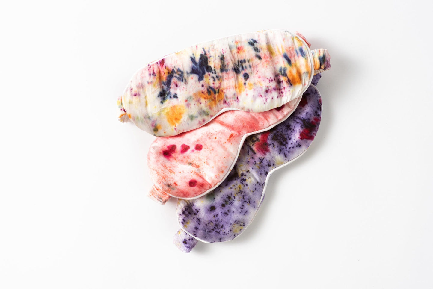 Abstract Botanically Dyed Silk Sleep Mask
