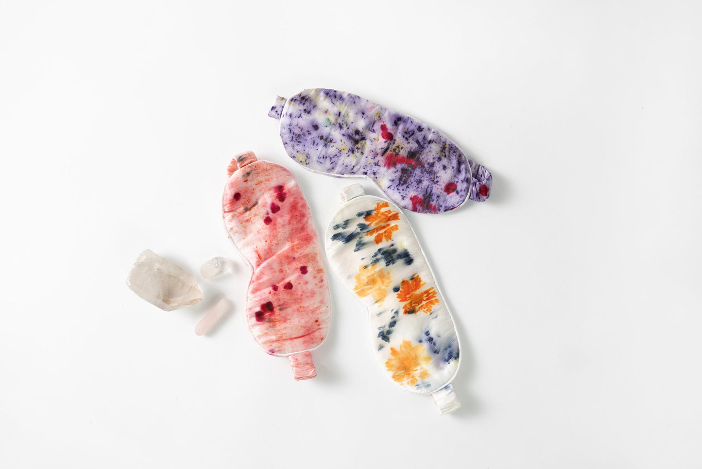 Abstract Botanically Dyed Silk Sleep Mask