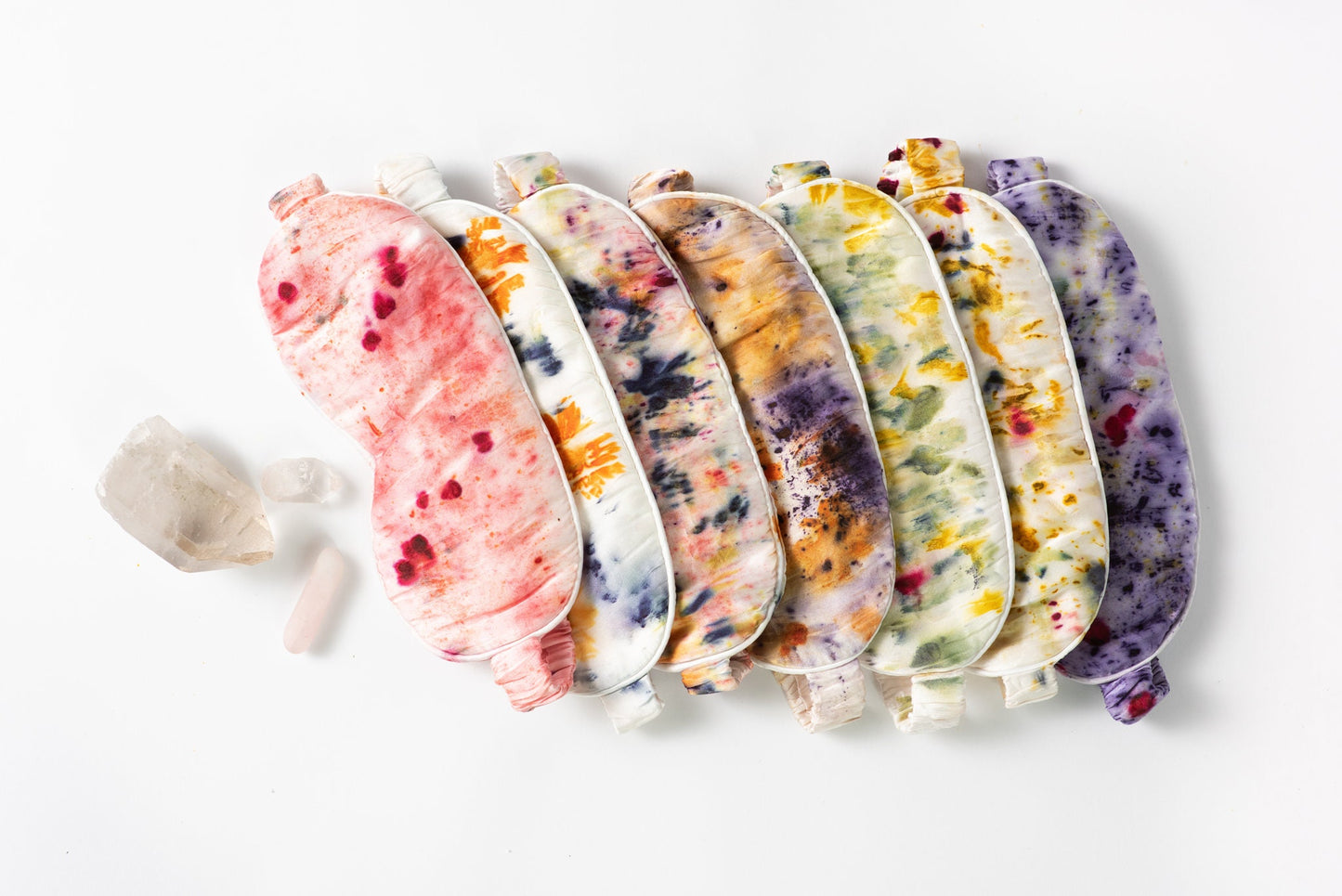 Abstract Botanically Dyed Silk Sleep Mask