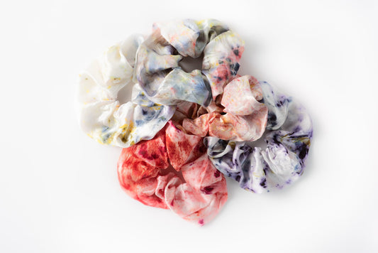 Botanically Dyed Silk Hair Scrunchie