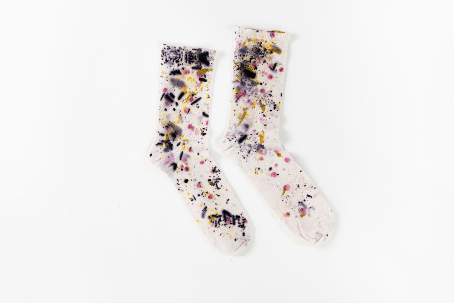 Abstract Bundle Dyed Cotton Crew Sock