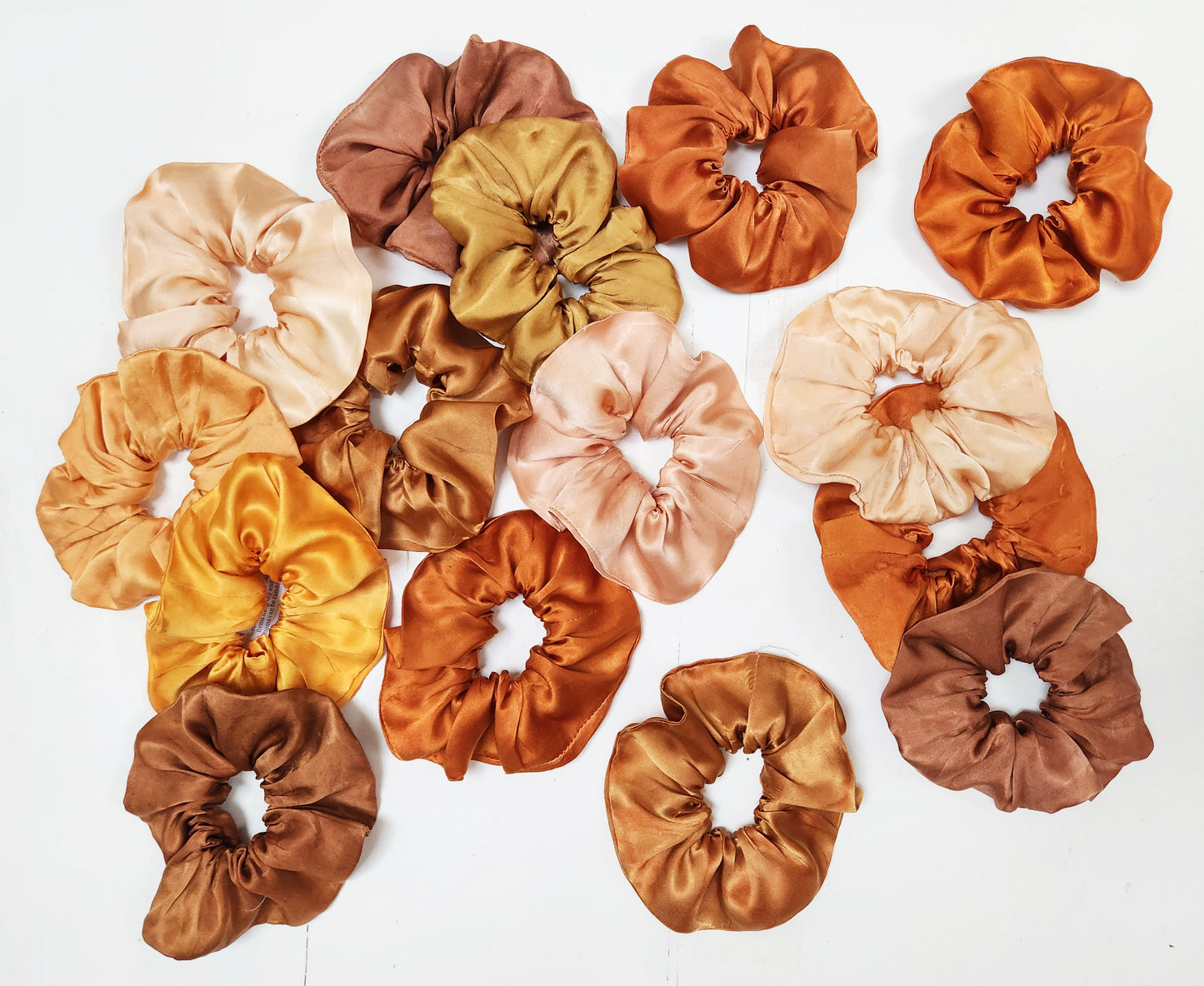 EARTH TONES Solid Botanically Dyed Silk Hair Scrunchie