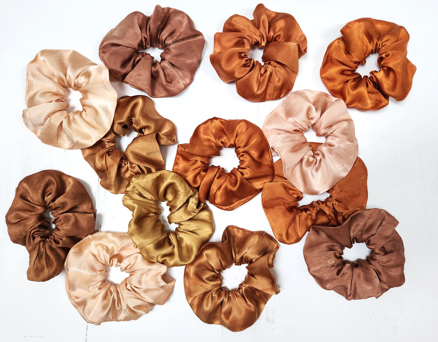 EARTH TONES Solid Botanically Dyed Silk Hair Scrunchie