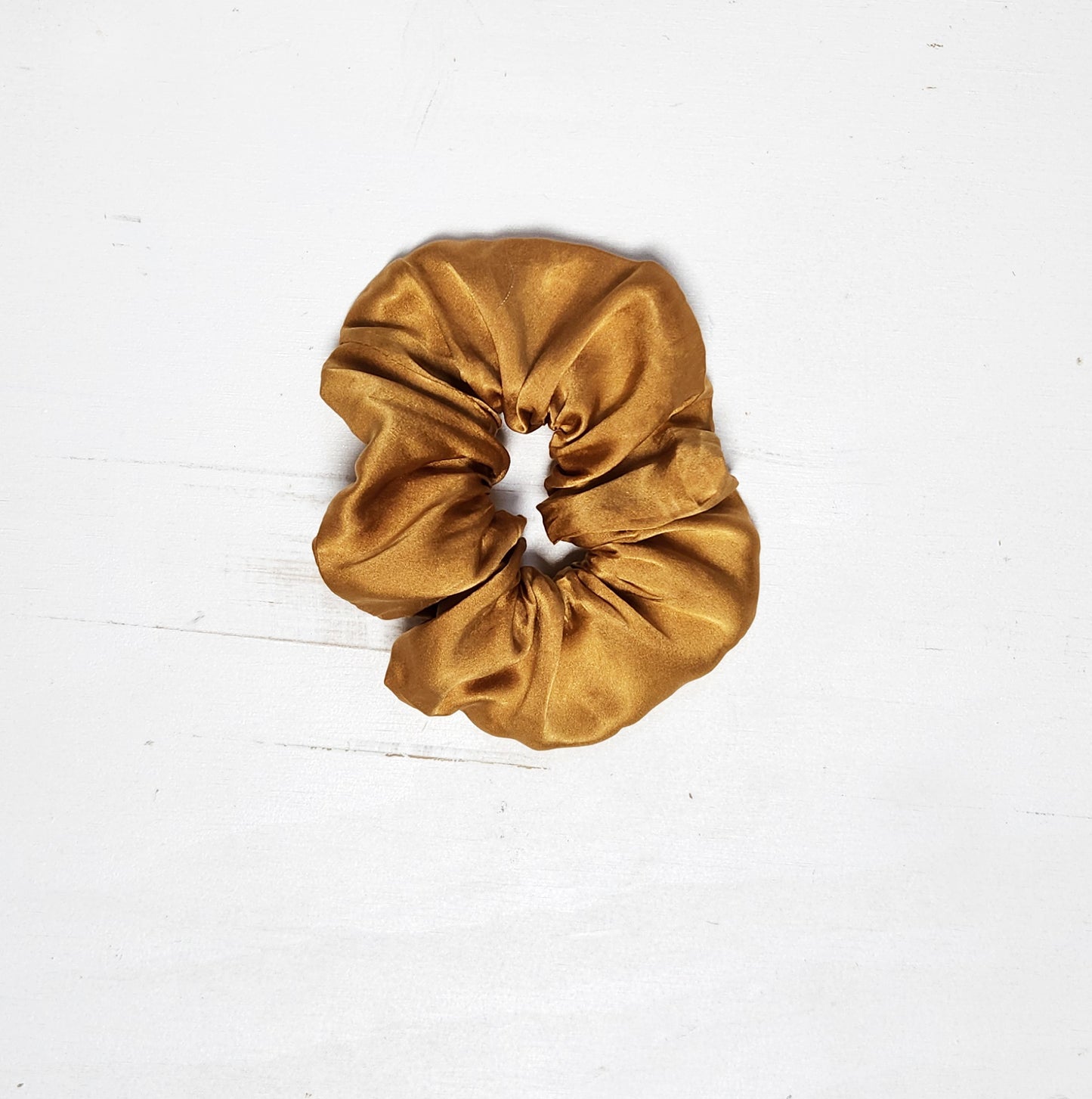 EARTH TONES Solid Botanically Dyed Silk Hair Scrunchie