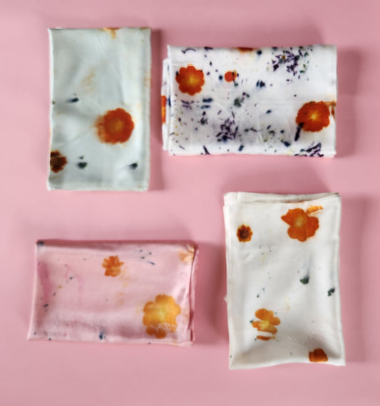 Floral Botanically Dyed Silk Pillowcase