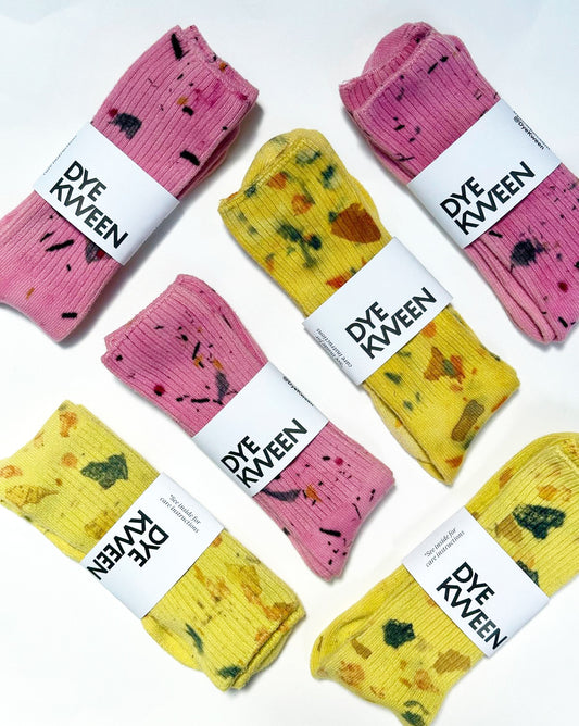 Bright Lights Bamboo Botanically Dyed Socks