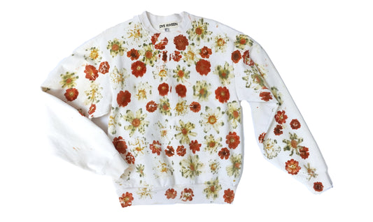 Flower Dyed Crewneck Sweatshirt Size M