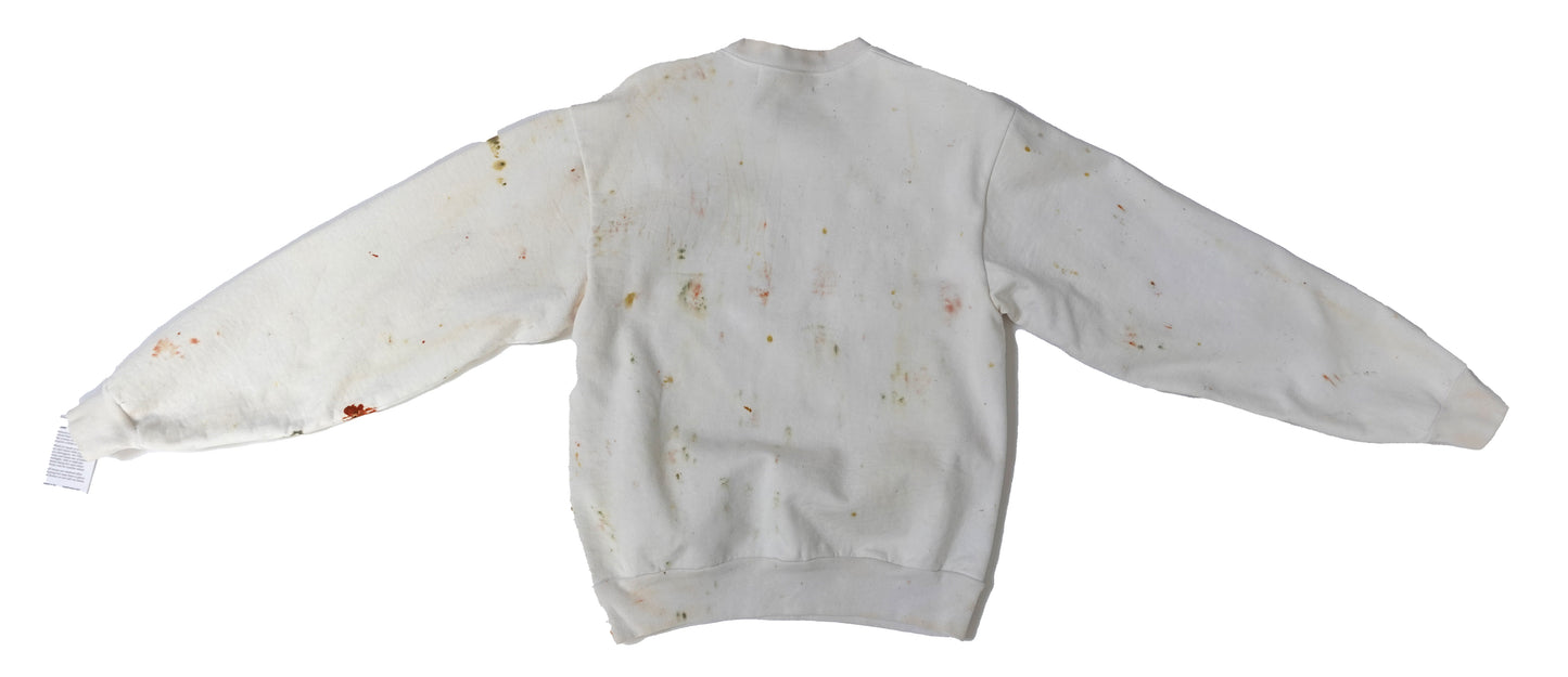 Flower Dyed Crewneck Sweatshirt Size M