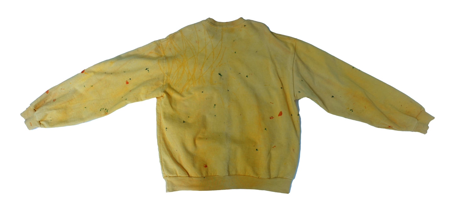 Flower Dyed Crewneck Sweatshirt Size XL