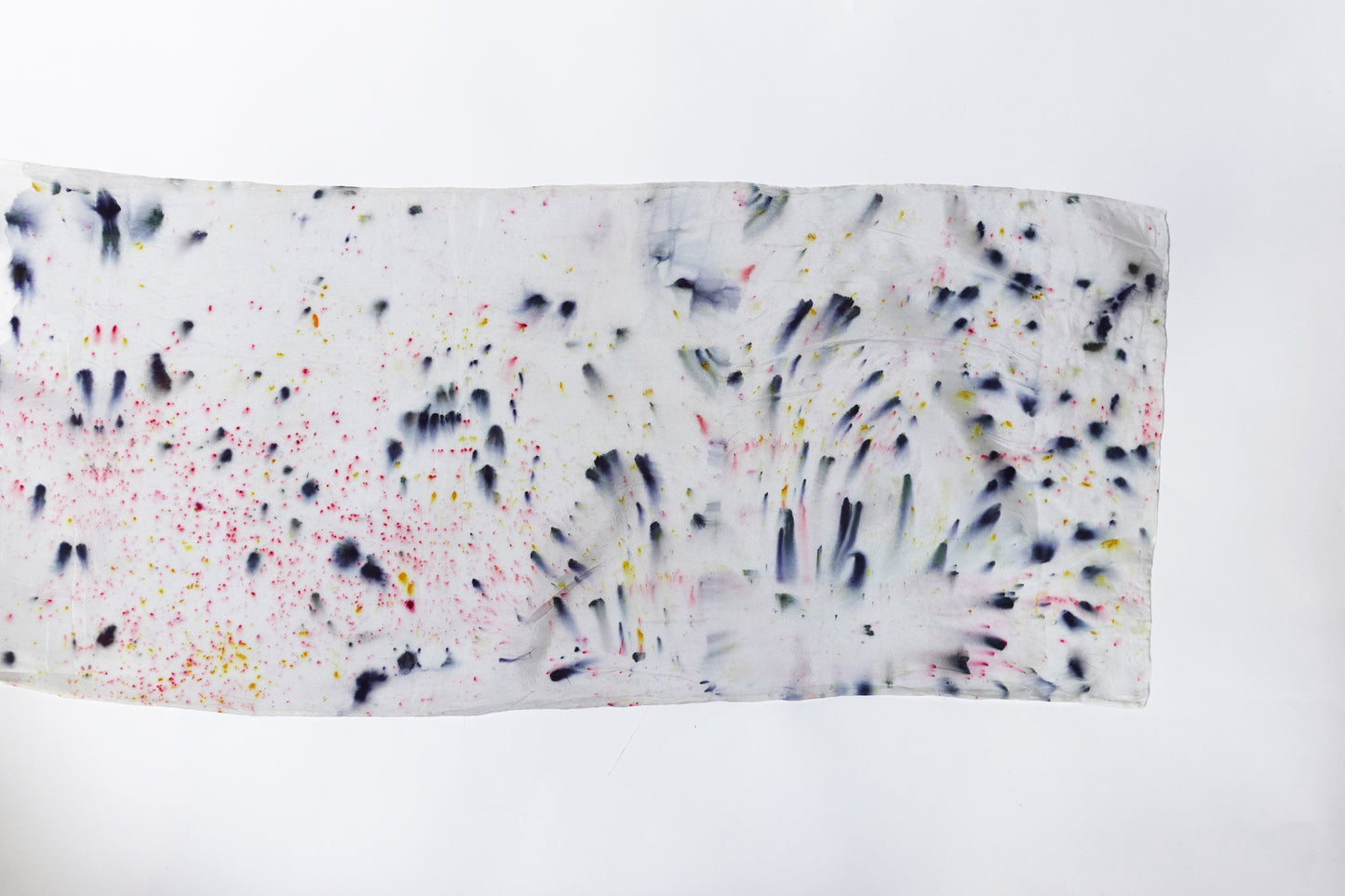 Speckle Print Botanically Dyed Silk Oblong Scarf