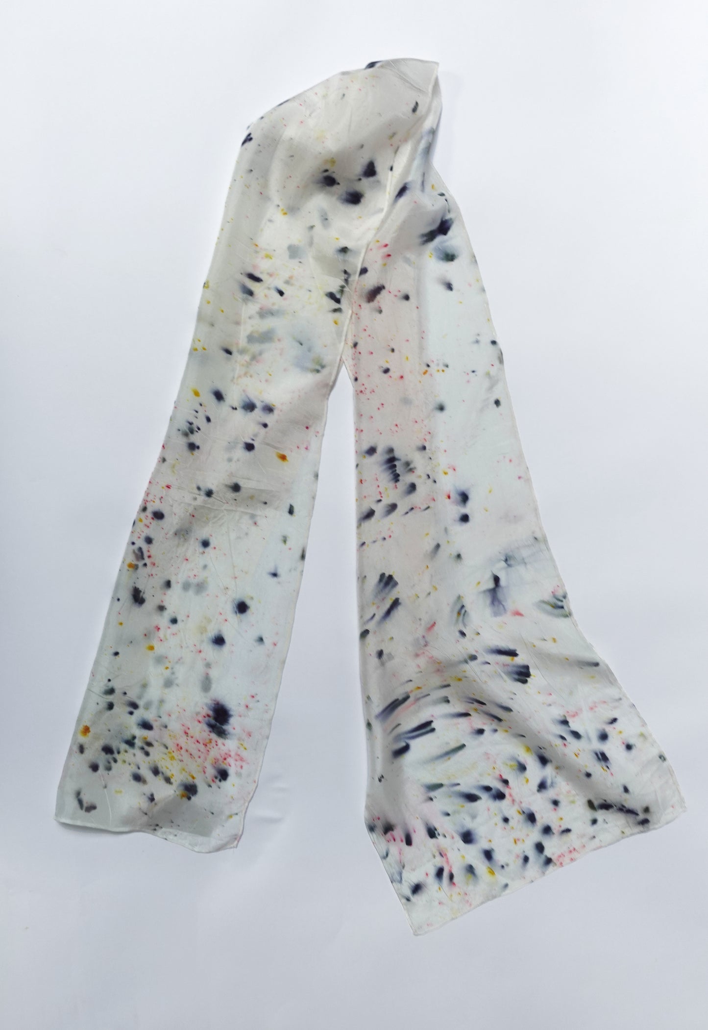 Speckle Print Botanically Dyed Silk Oblong Scarf