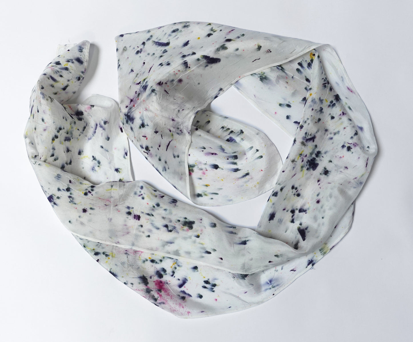 Speckle Print Botanically Dyed Silk Oblong Scarf