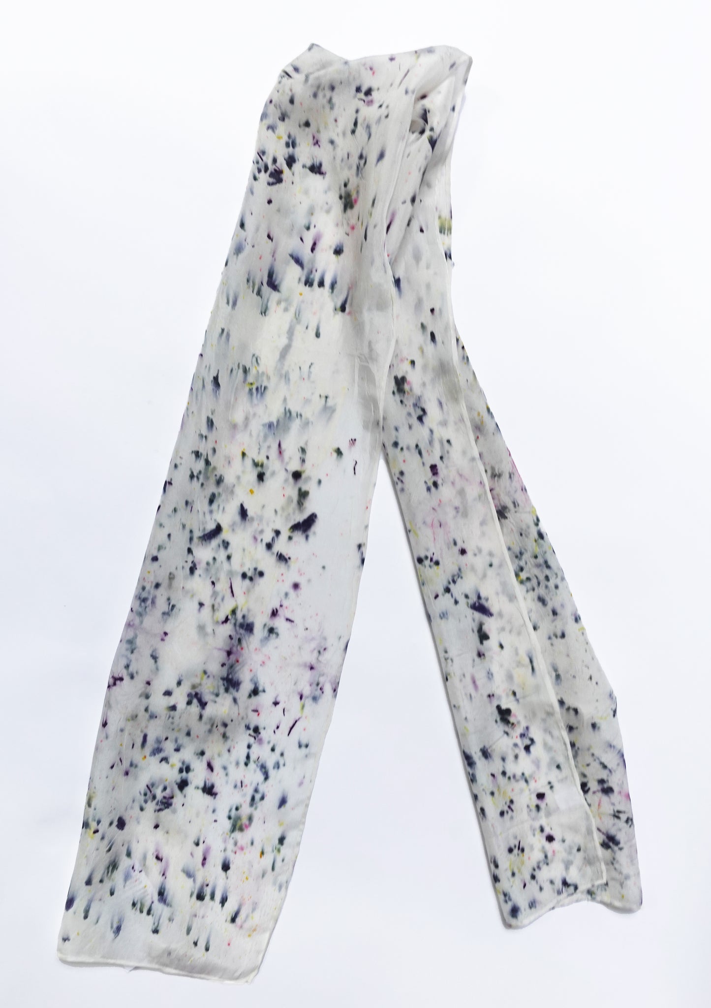 Speckle Print Botanically Dyed Silk Oblong Scarf