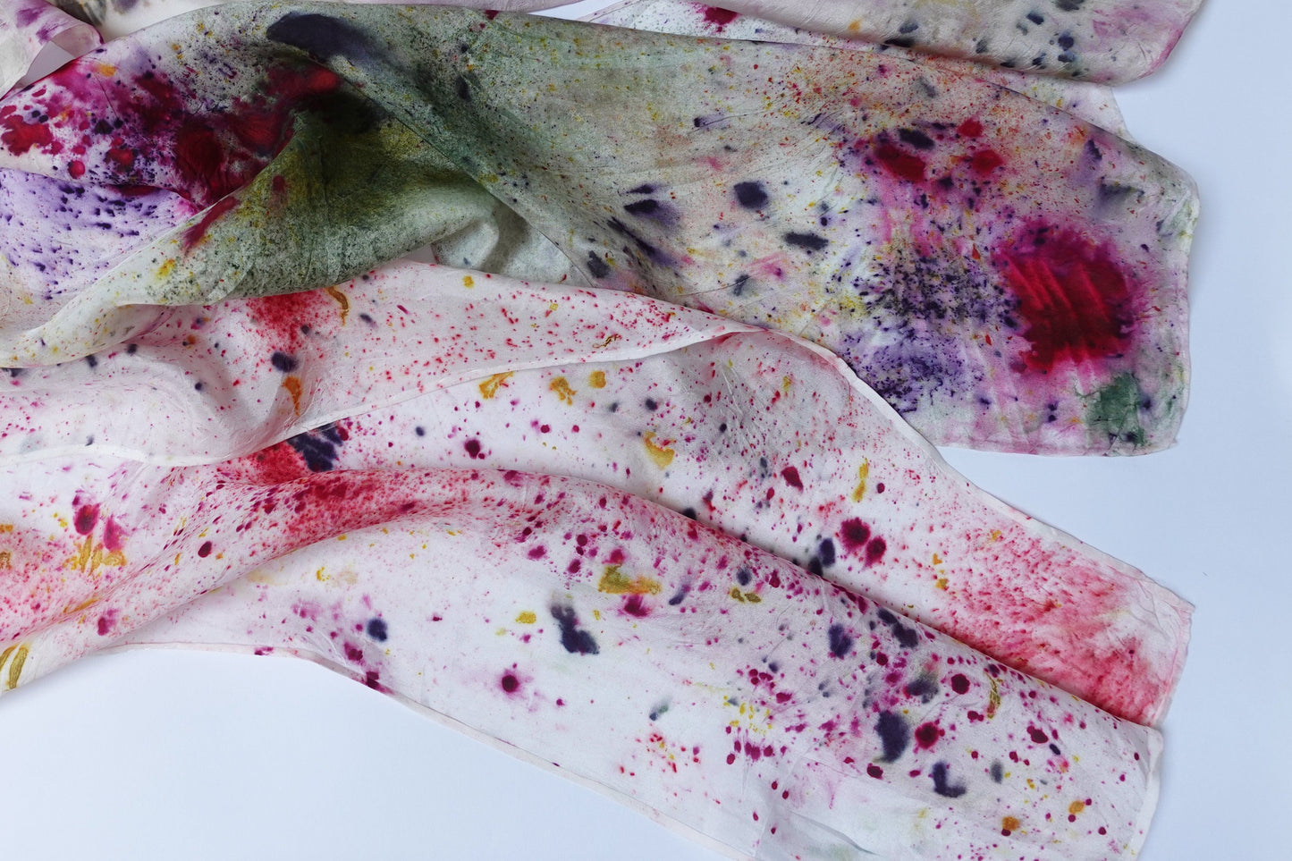 Galaxy Print Botanically Dyed Silk Oblong Scarf