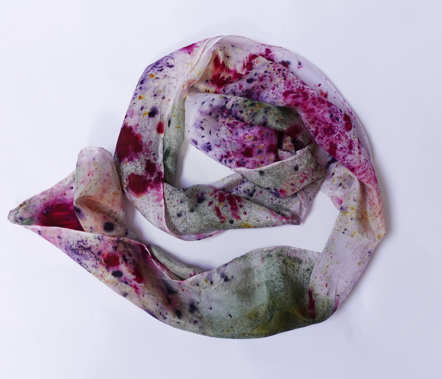 Galaxy Print Botanically Dyed Silk Oblong Scarf