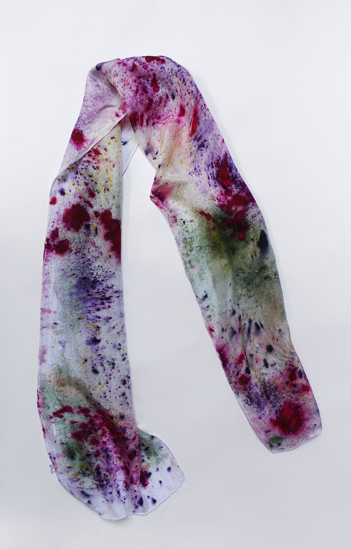 Galaxy Print Botanically Dyed Silk Oblong Scarf