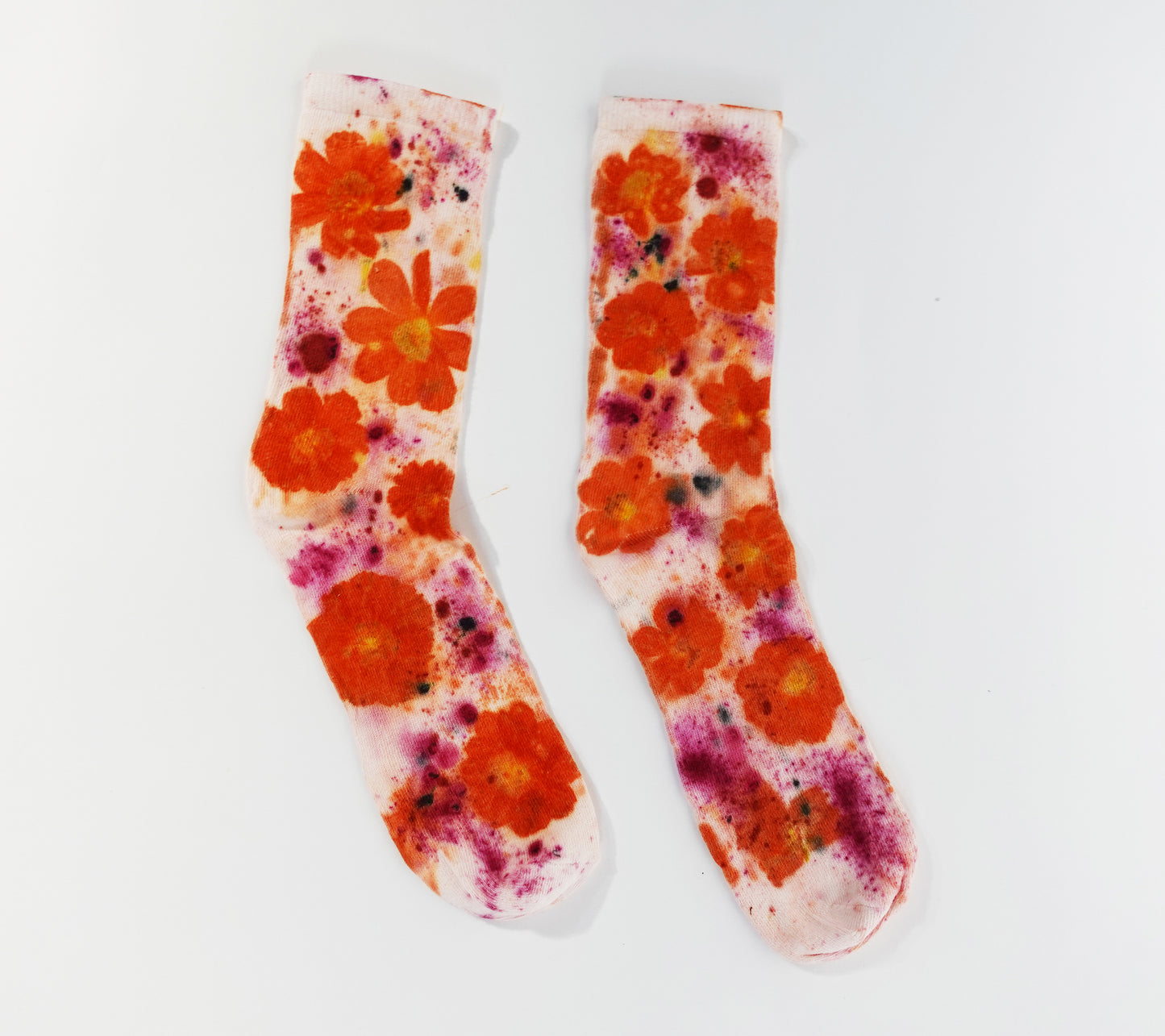 Flower Power Cotton Crew Sock