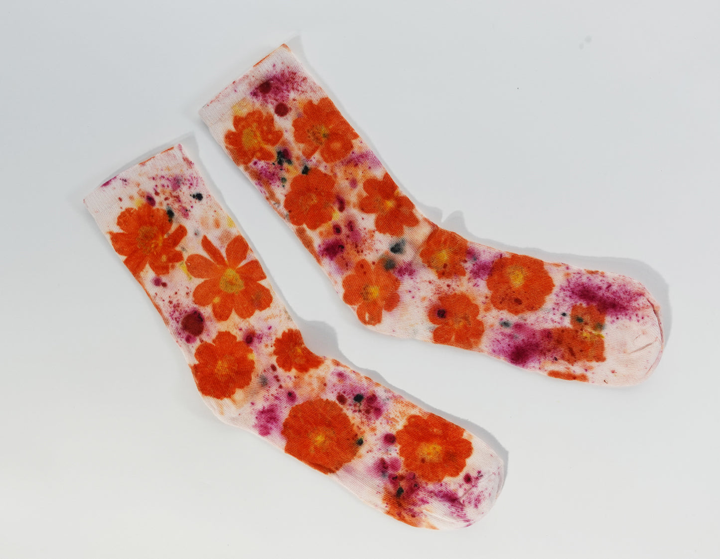 Flower Power Cotton Crew Sock