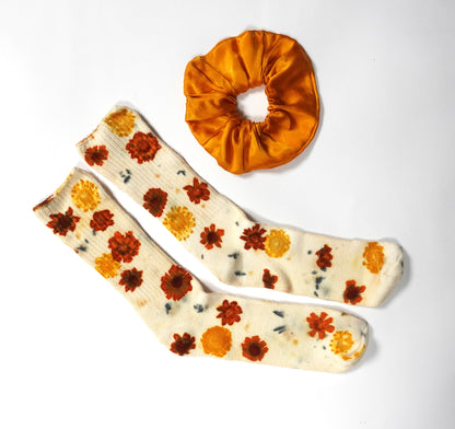 FLOWER POWER DUO | Sock + Scunchie Set