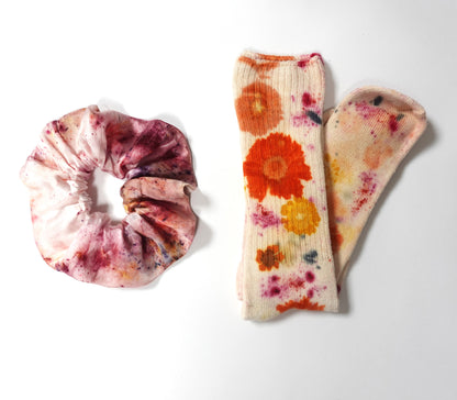 FLOWER POWER DUO | Sock + Scunchie Set