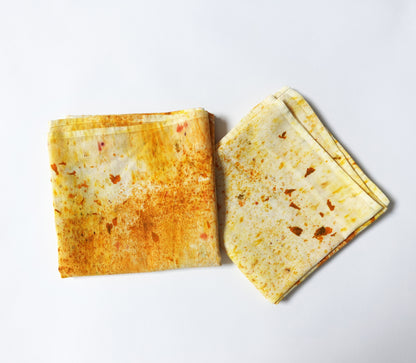Torchon de sac de farine teint botaniquement abstrait