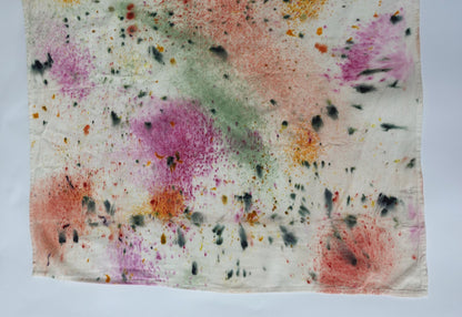 Torchon de sac de farine teint botaniquement abstrait