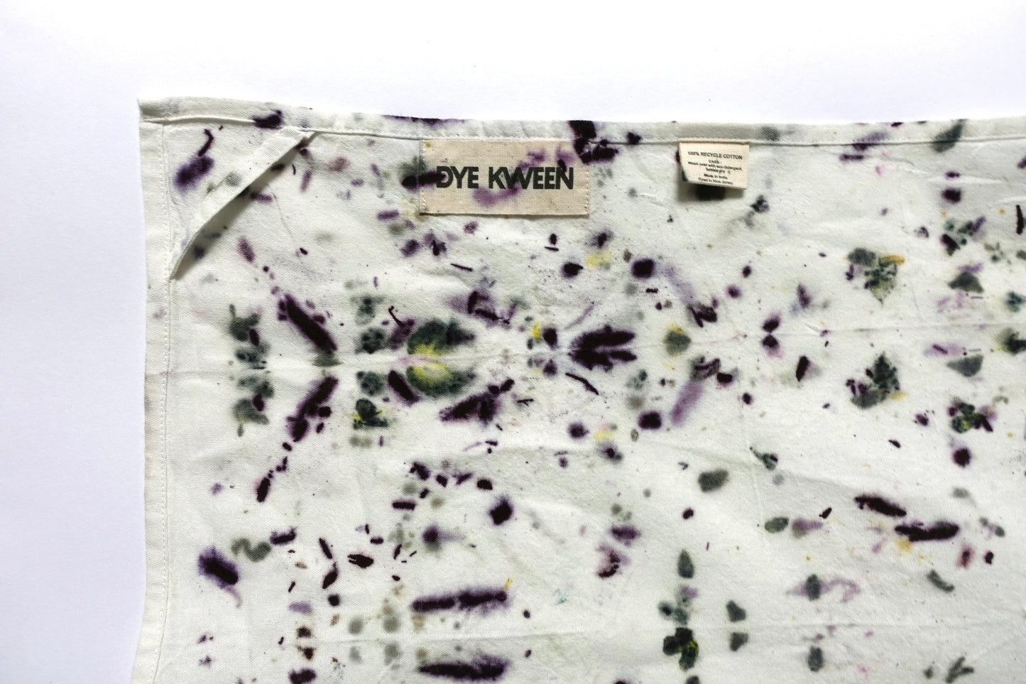 Abstract Botanically Dyed Recycled Cotton Tea Towel