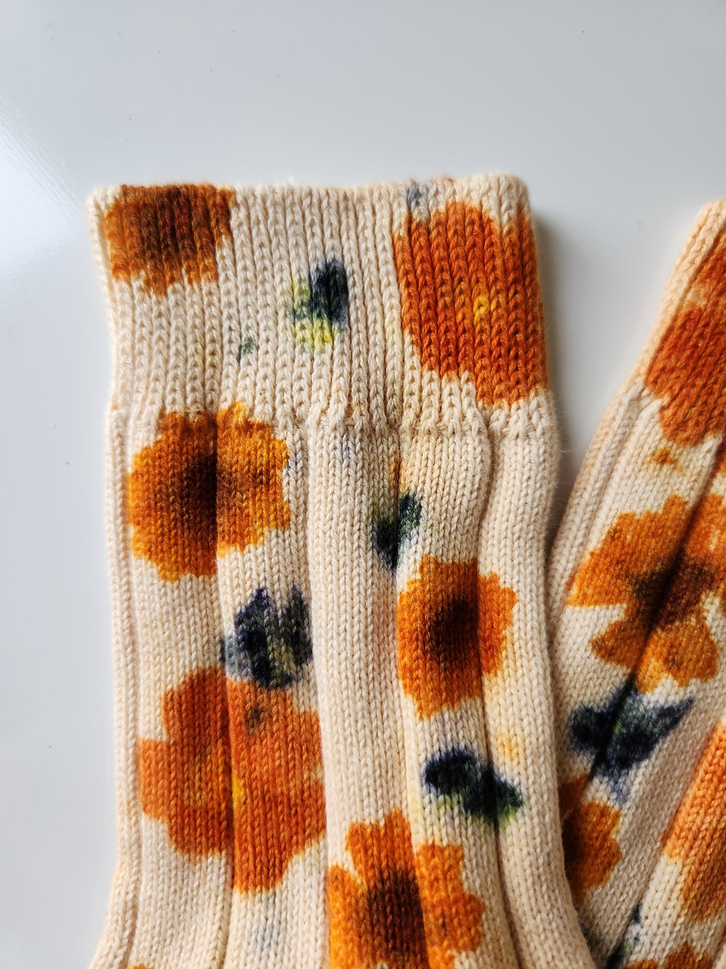 Cotton Knit Italian Socks - Flower Power