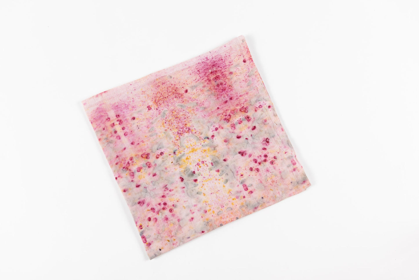 Paño de cocina de saco de harina teñido botánicamente abstracto
