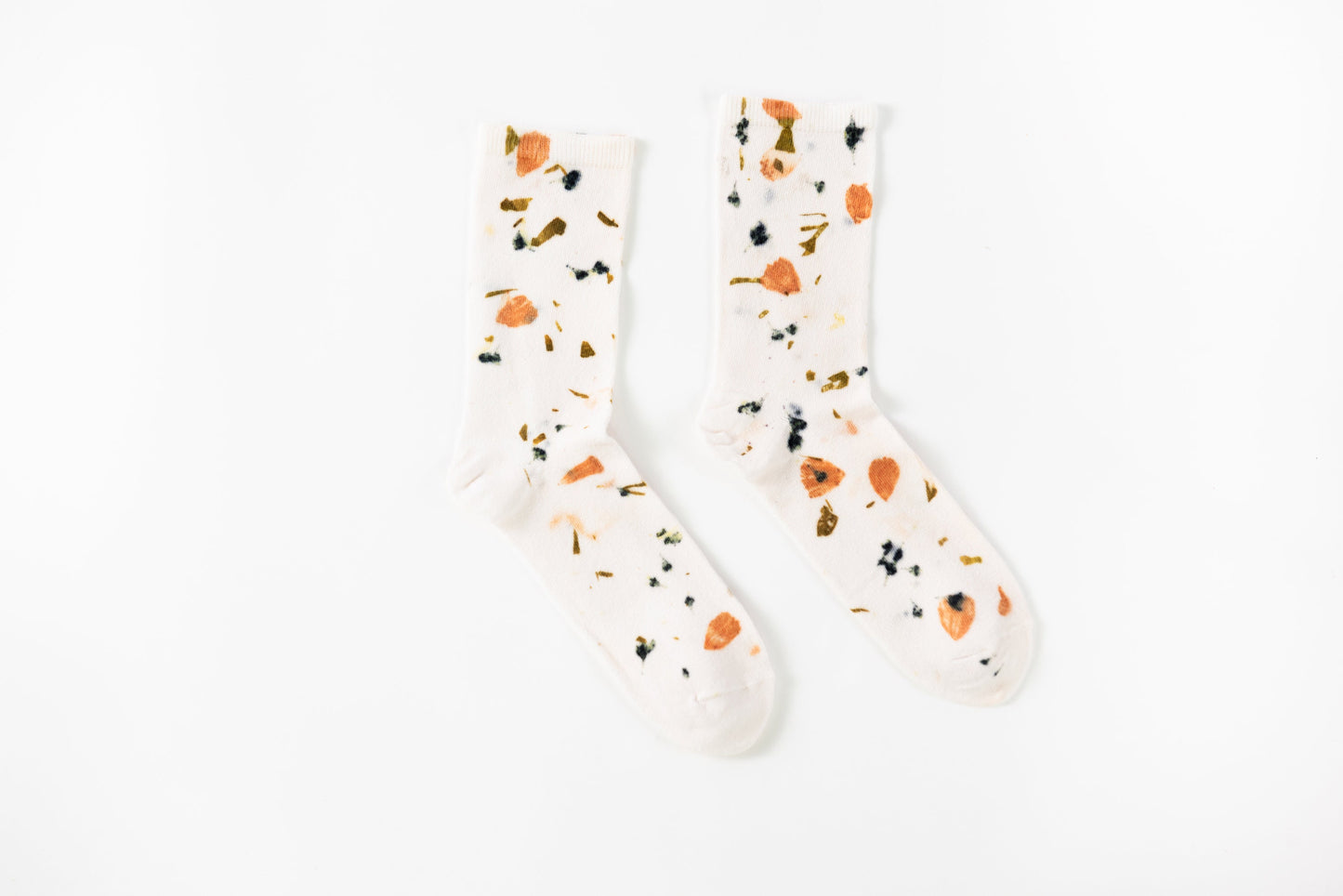 Abstract Bundle Dyed Cotton Crew Socks